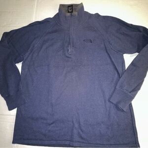 The North Face Sz Large Navy 1/4 Zip Sweater‎